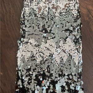 Sequin Black Gray  and Silver skirt